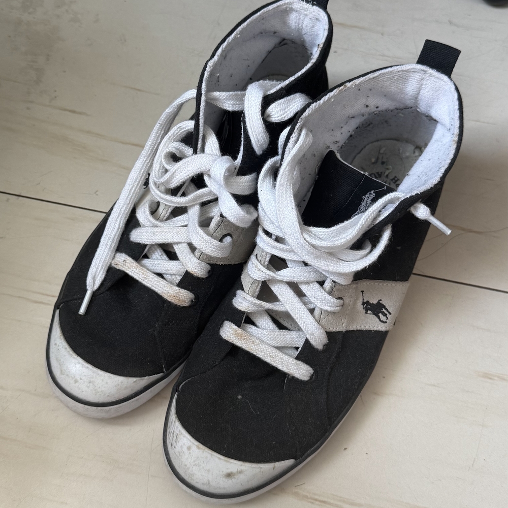 Polo Ralph Lauren Conrad Canvas Black and White Men's Shoes